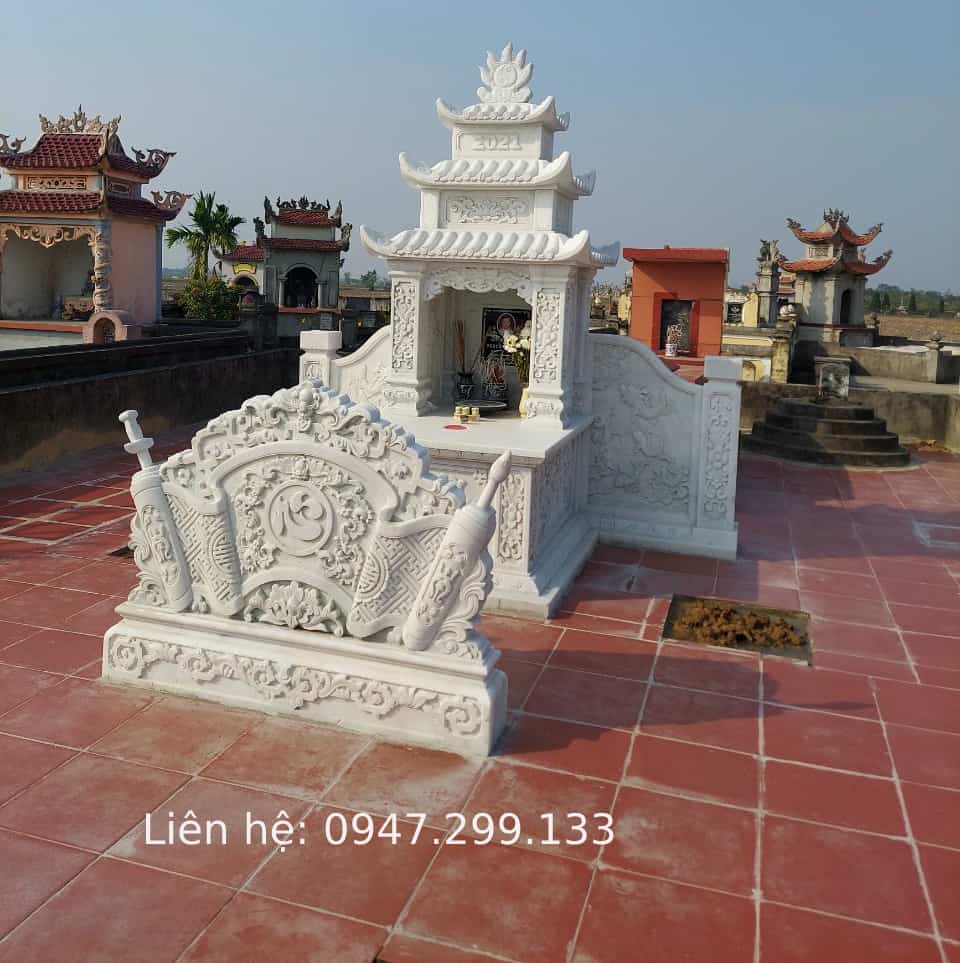 Khu Lăng Mộ Gia Đình Đá Trắng - KLM007 - Đẹp, Trang Nhã, Thoát Tục