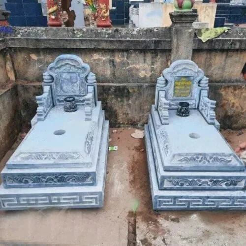 Mộ tam cấp không mái cỡ nhỏ MKM012 | Đơn giản, chuẩn phong thủy, dễ lau chùi