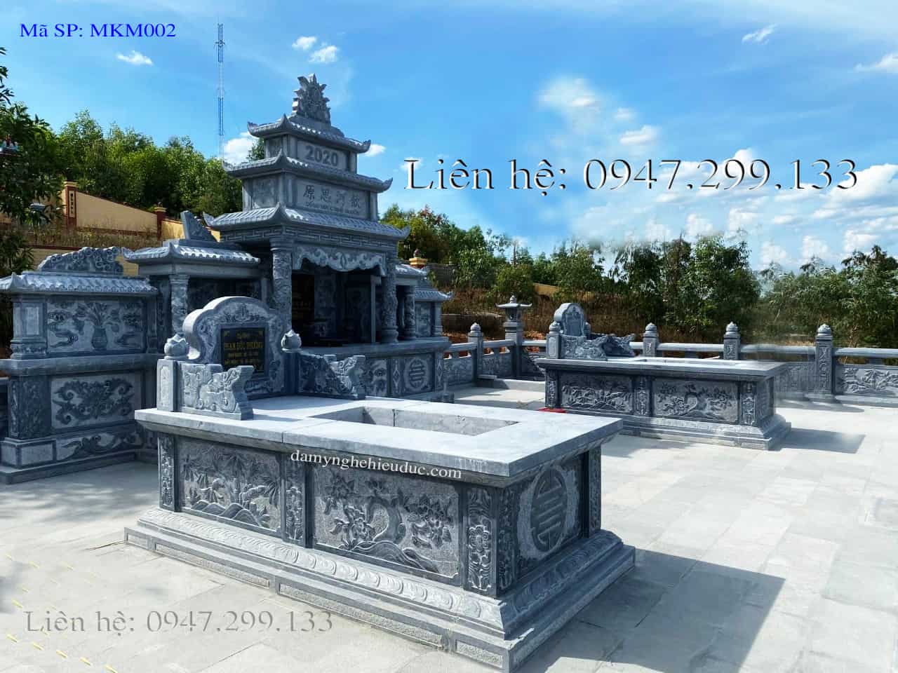 Mẫu mộ không mái đẹp nhất Việt Nam mã MKM002-giá 14500000 vnd