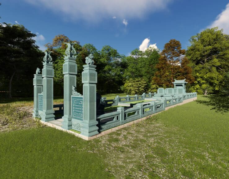 Khu lăng mộ đá xanh rêu cao cấp- MGT008 | Đẹp, đẳng cấp, vượng khí