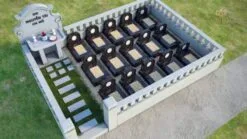 Khu lăng mộ đá hoa cương đơn giản KLM014 hiện đại, đơn giản