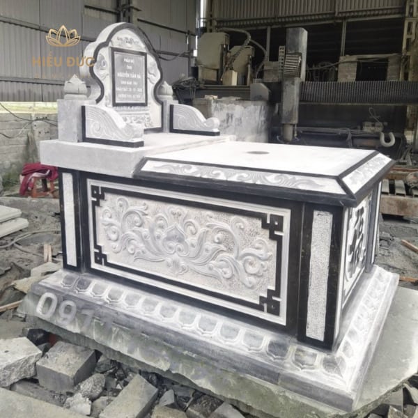 Mộ đá tam sơn đẹp MKM015 - Nét cách điệu khác biệt