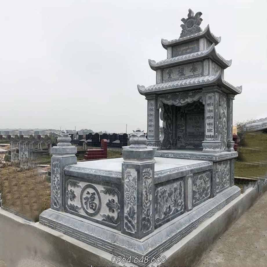 Mẫu mộ 3 mái đẹp, chuẩn phong thủy - M3M004