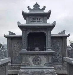 Mẫu Lăng thờ đá đẹp, chuẩn phong thủy - LTD016