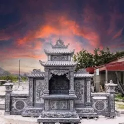 Mẫu Lăng thờ đá đẹp, chuẩn phong thủy - LTD018