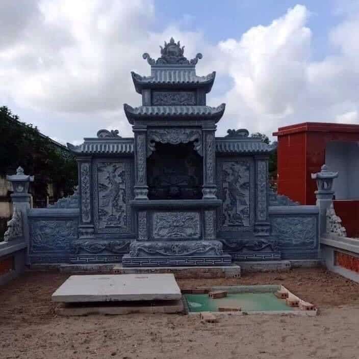 Mẫu Lăng thờ đá đẹp, chuẩn phong thủy - LTD019