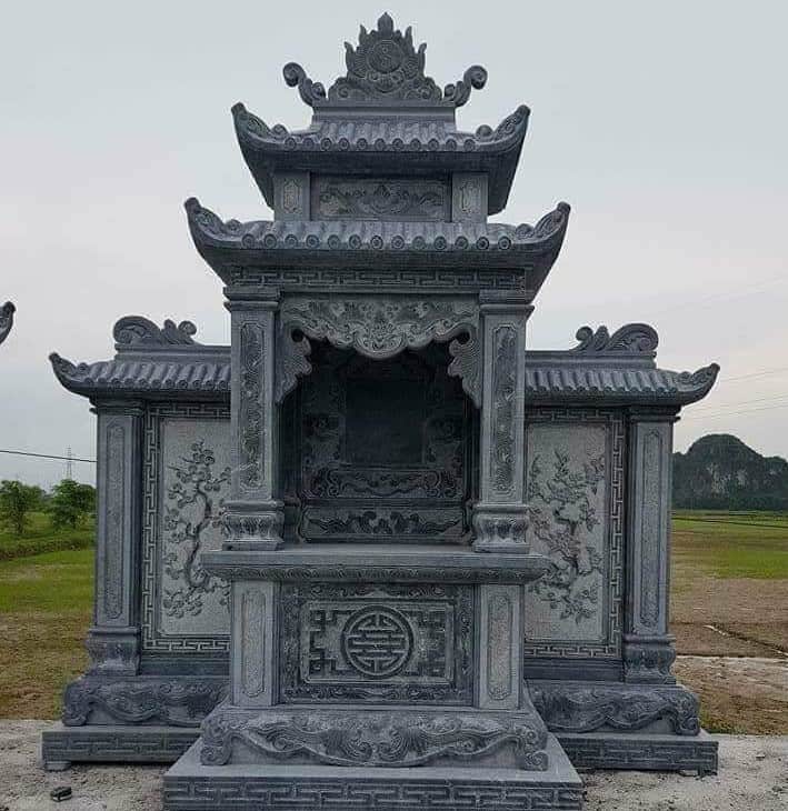 Mẫu Lăng thờ đá đẹp, chuẩn phong thủy - LTD021