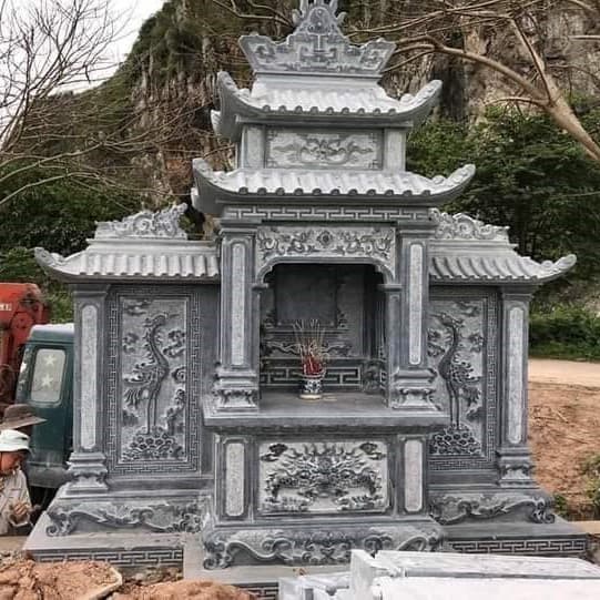 Mẫu Lăng thờ đá đẹp, chuẩn phong thủy - LTD005