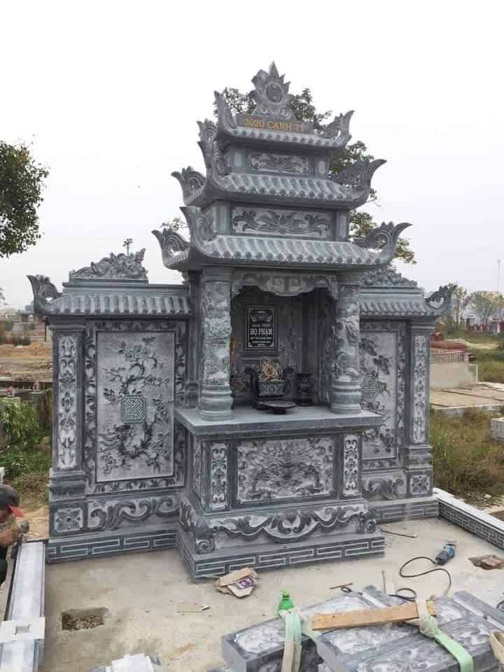 Mẫu Lăng thờ đá đẹp, chuẩn phong thủy - LTD006