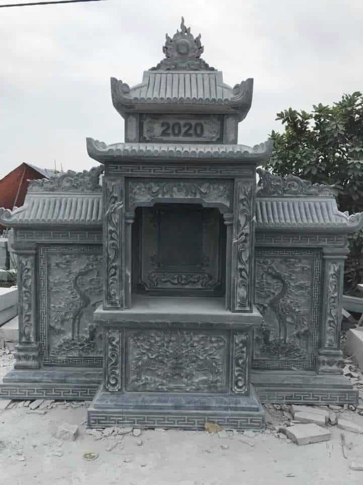 Mẫu Lăng thờ đá đẹp, chuẩn phong thủy - LTD007