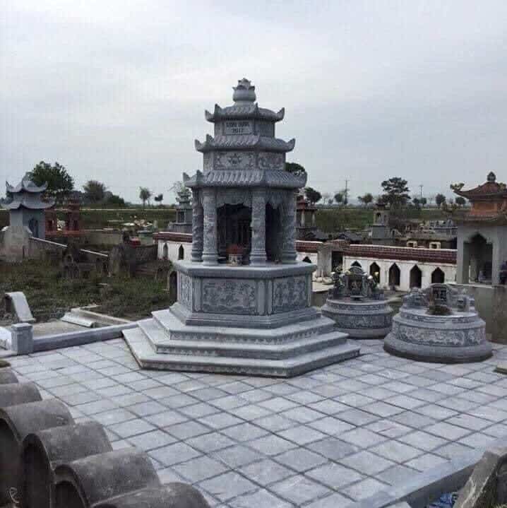 Mẫu Lăng thờ đá đẹp, chuẩn phong thủy - LTD025