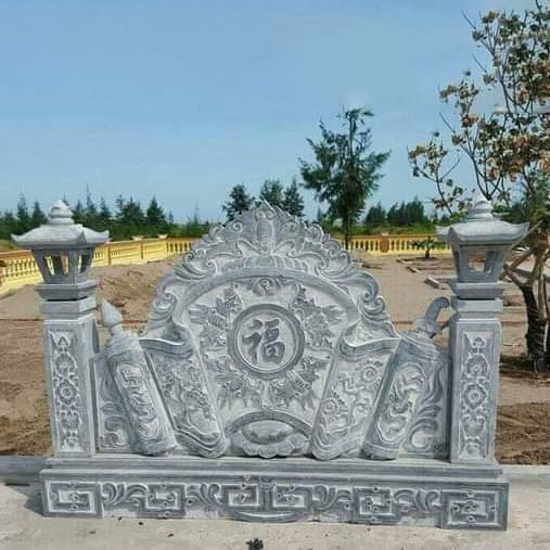 Mẫu Cuốn thư (bình phong - trấn trạch) đá đẹp - CT024