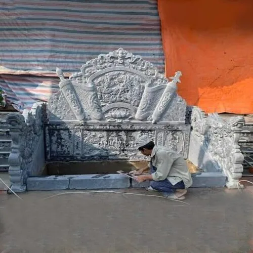 Mẫu Cuốn thư (bình phong - trấn trạch) đá đẹp - CT006