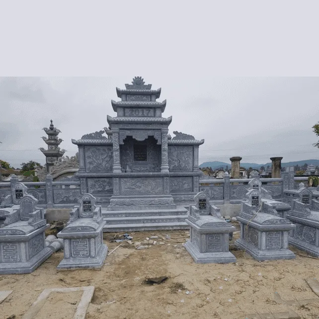 Khu lăng mộ đá mỹ nghệ KLM18 đẹp, trang nghiêm,chuẩn phong thủy