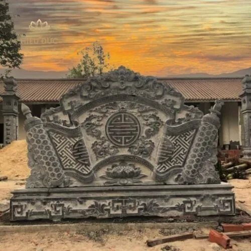 Mẫu cuốn thư đá đẹp CT031 - bảo vệ tà khí xâm nhập