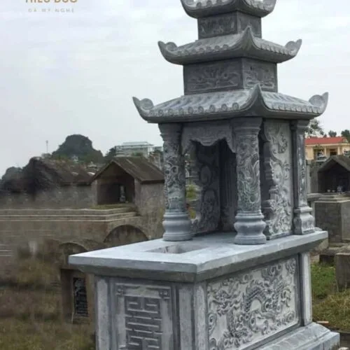 Tìm hiểu về mẫu mộ đá 3 mái đơn giản đẹp M3M005